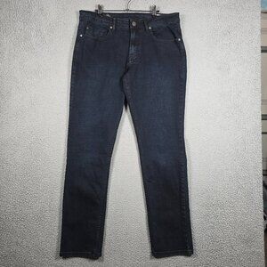 Buffalo David Bitton Jeans Mens Size 34x34 Dark Wash Straight Stretch Jackson-X